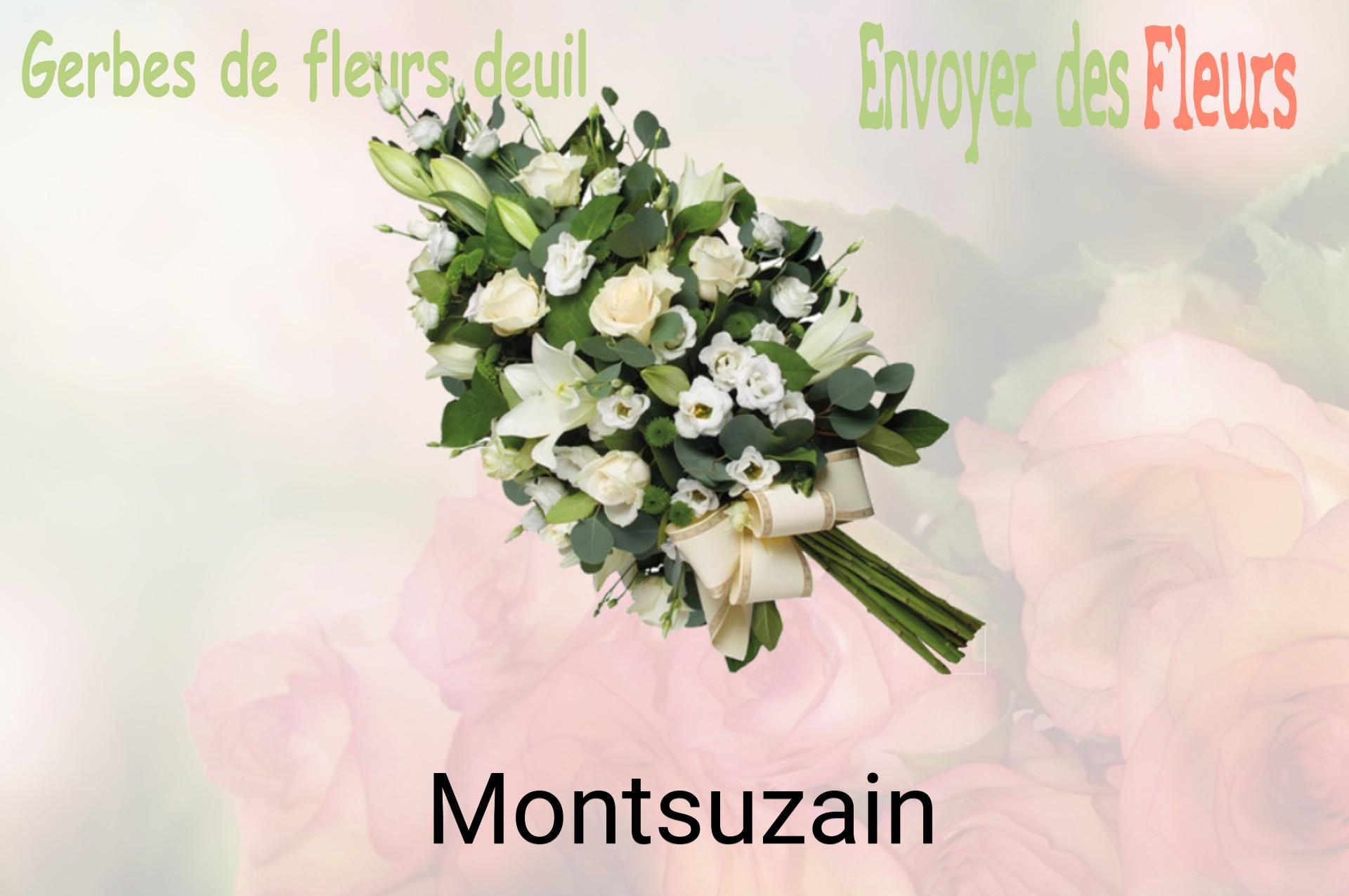 Gerbe de fleurs de deuil livrée à Montsuzain